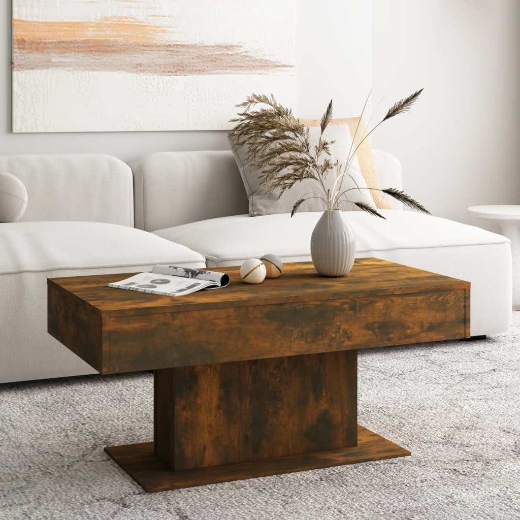 Mesa de centro 96x50x45 cm derivados de madeira cinzento sonoma