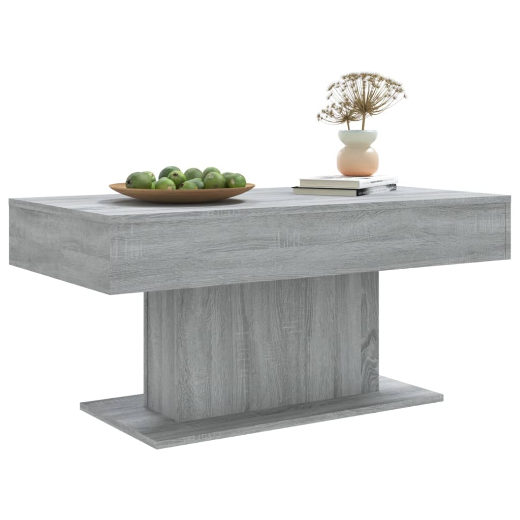 Mesa de centro 96x50x45 cm derivados de madeira cinzento sonoma