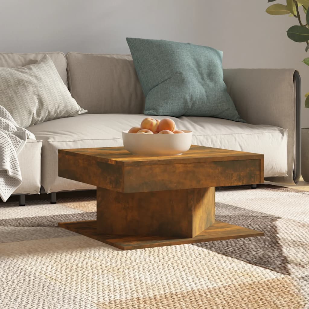 Mesa de centro 57x57x30 cm derivados de madeira cinzento sonoma