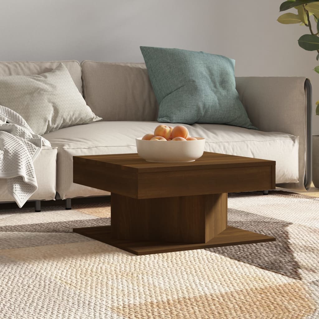 Mesa de centro 57x57x30 cm derivados de madeira cinzento sonoma