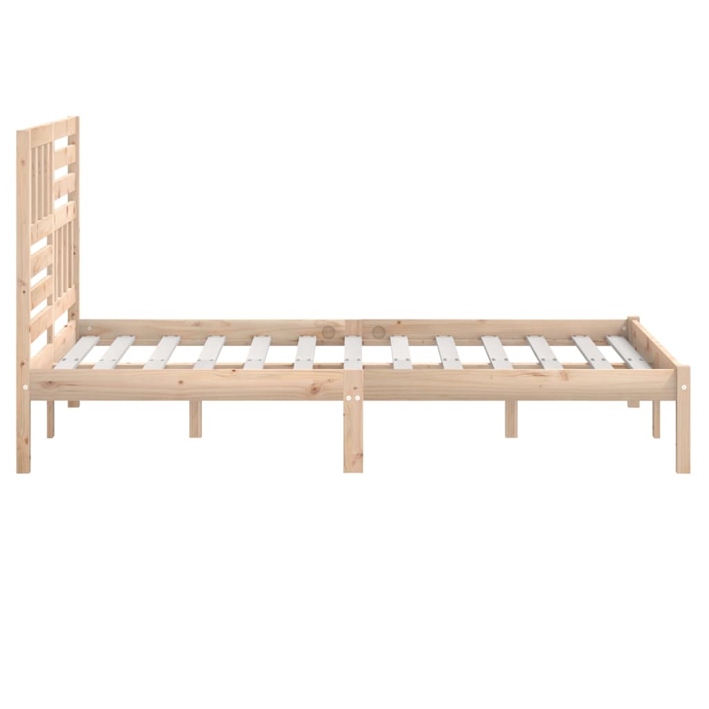 Cama sem colchão 120x190 cm madeira de pinho maciça branco