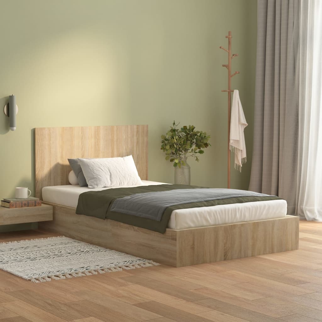 Cabeceira cama 120x1,5x80 cm derivados madeira branco/sonoma