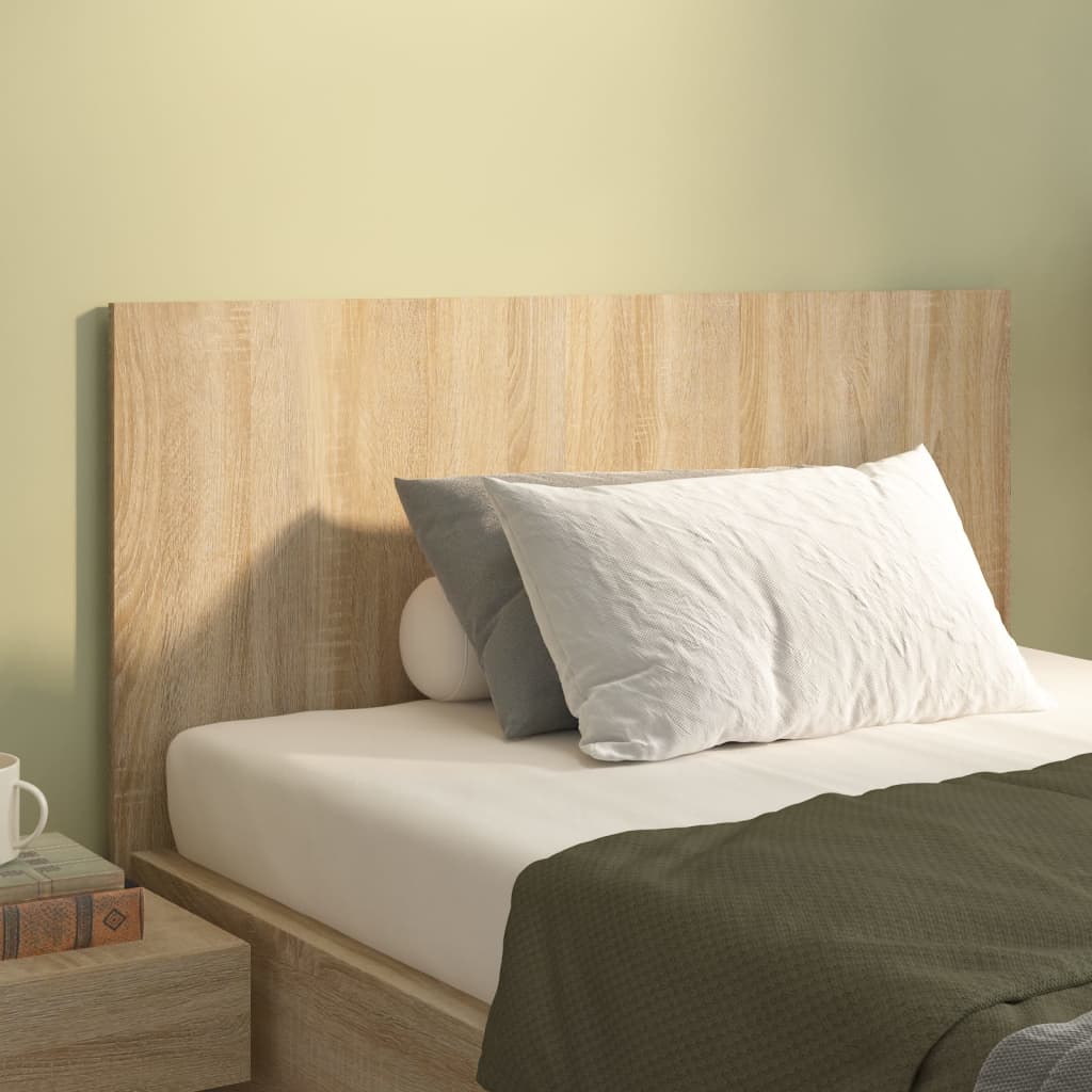 Cabeceira cama 120x1,5x80 cm derivados madeira branco/sonoma