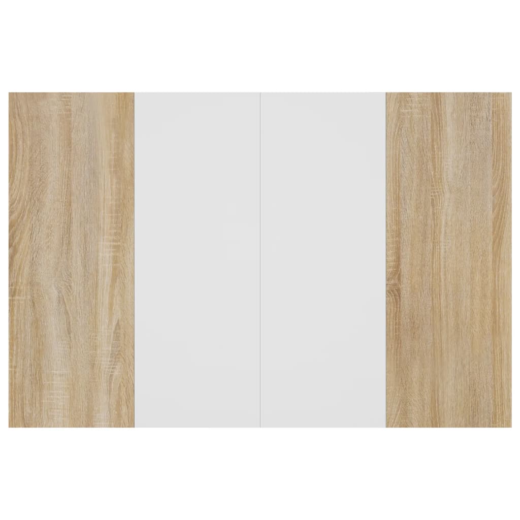 Cabeceira cama 120x1,5x80 cm derivados madeira branco/sonoma