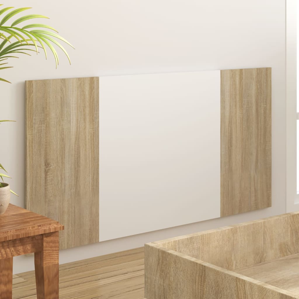 Cabeceira cama 160x1,5x80cm cm derivados madeira branco/sonoma