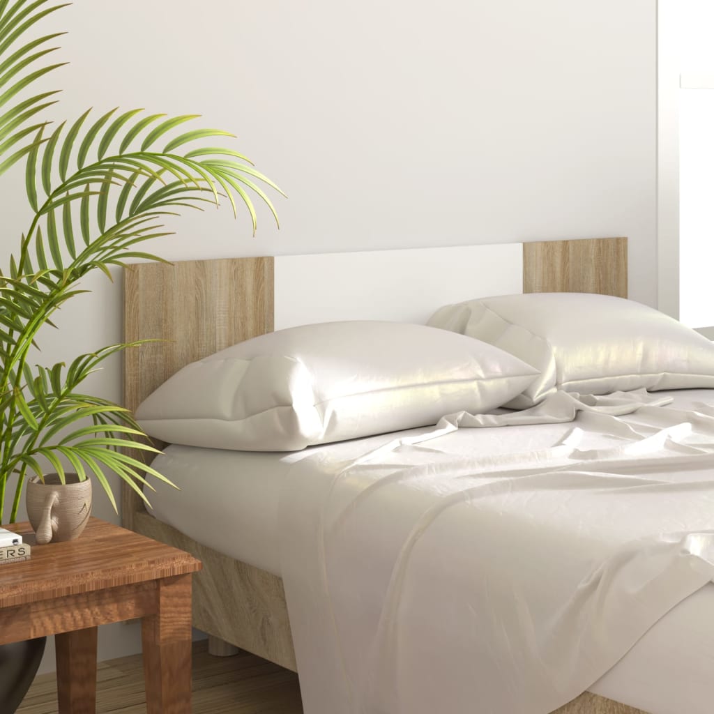 Cabeceira cama 160x1,5x80cm cm derivados madeira branco/sonoma