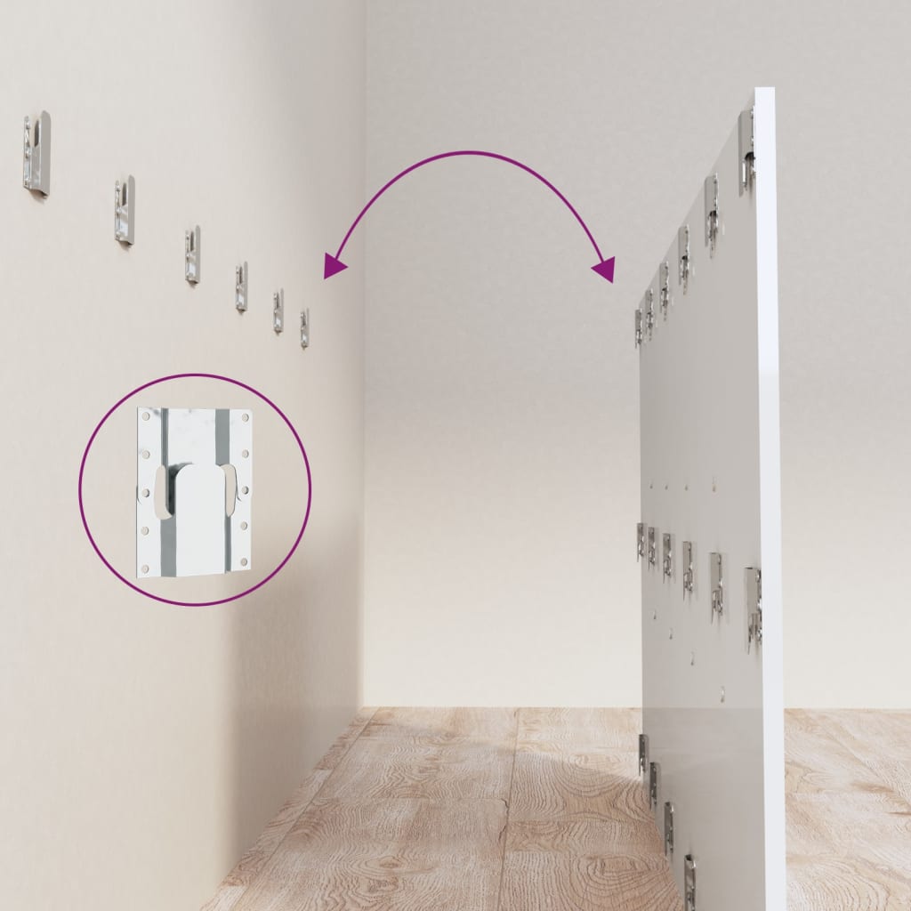 Cabeceira de cama 200x1,5x80 cm derivados de madeira branco