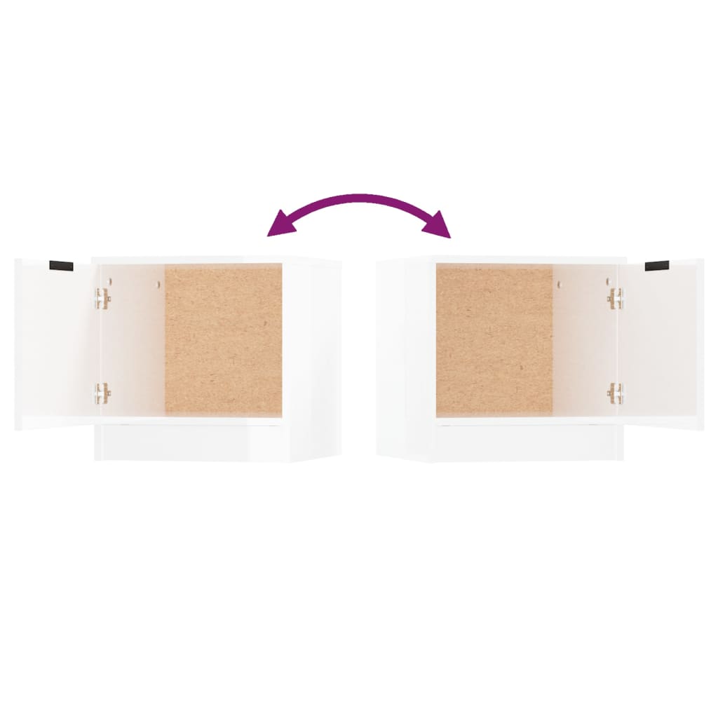 Mesas de cabeceira 2 pcs 40x39x40 cm branco