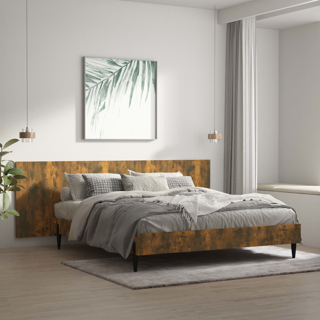 Cabeceira parede 240x1,5x80cm derivado madeira branco brilhante