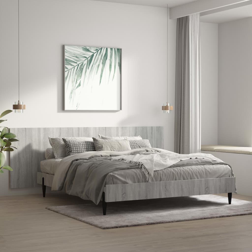Cabeceira parede 240x1,5x80cm derivado madeira branco brilhante