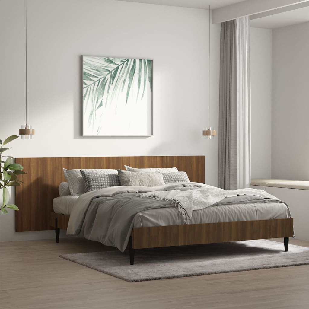 Cabeceira parede 240x1,5x80cm derivado madeira branco brilhante