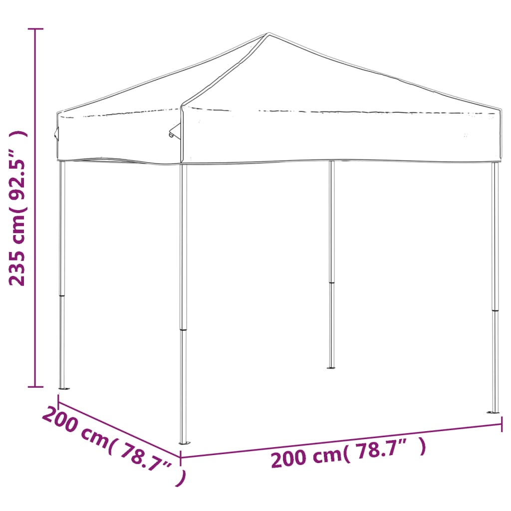 Tenda para festas dobrável 2x2 m creme