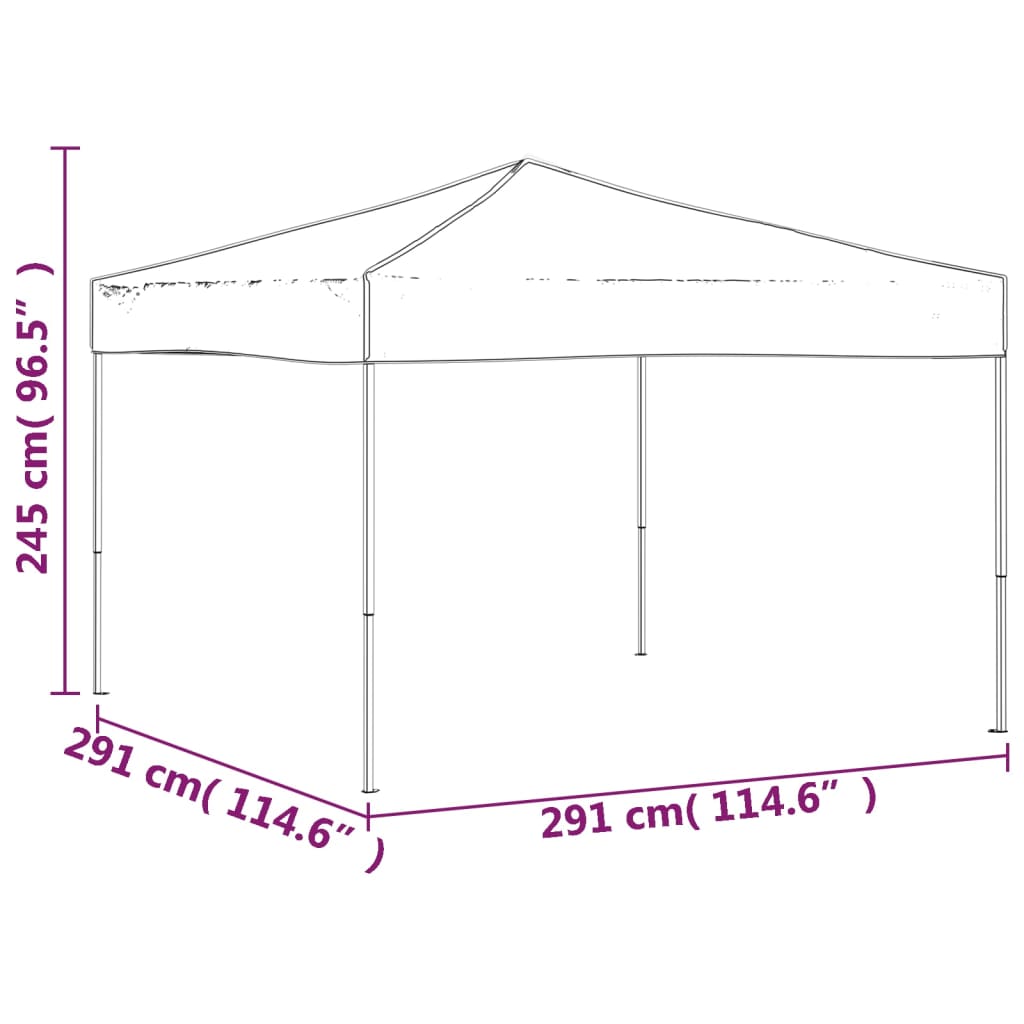 Tenda para festas dobrável 3x3 m creme