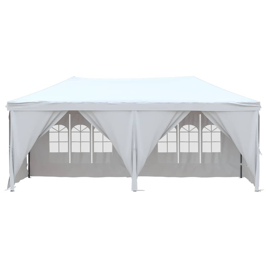 Tenda para festas dobrável com paredes laterais 3x6 m branco