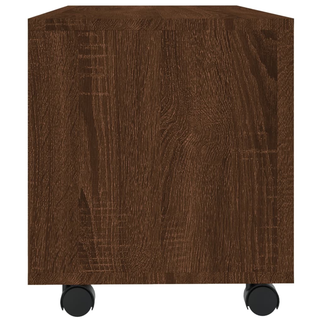 Móvel de TV com rodas 90x35x35cm derivados madeira cinza sonoma