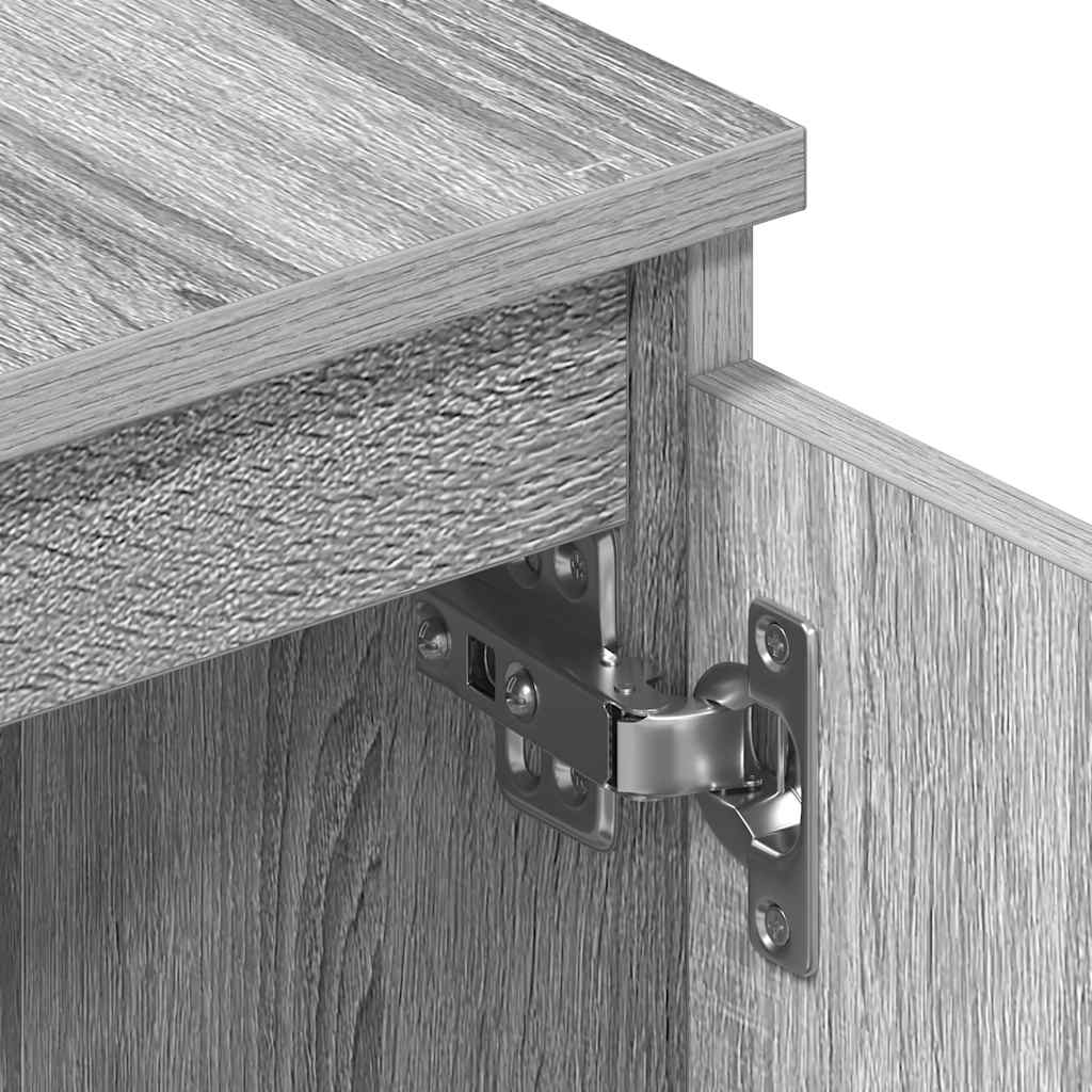 Móvel de TV 140x40x35,5 cm derivados de madeira cinzento sonoma