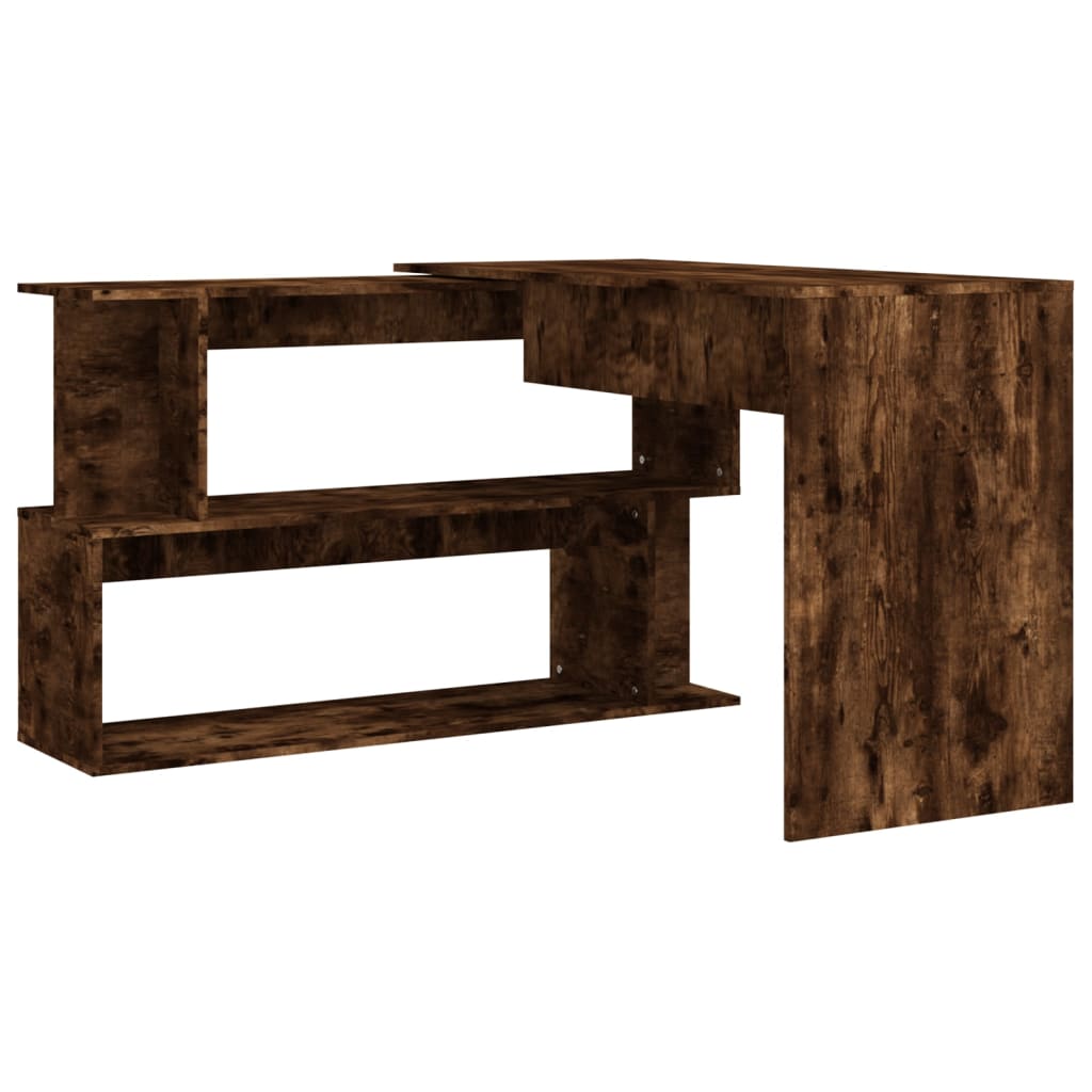 Secretária canto 200x50x76 cm derivados madeira cinzento sonoma
