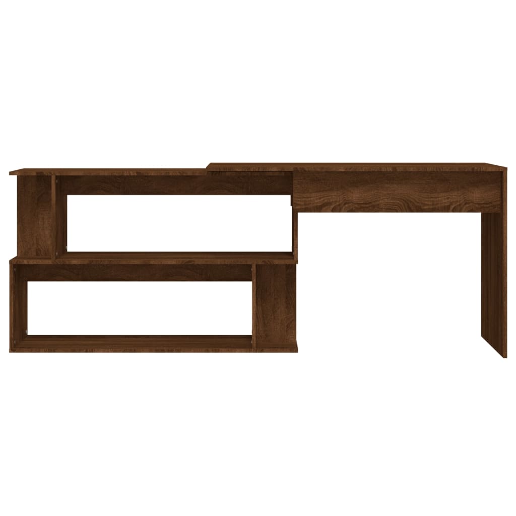 Secretária canto 200x50x76 cm derivados madeira cinzento sonoma