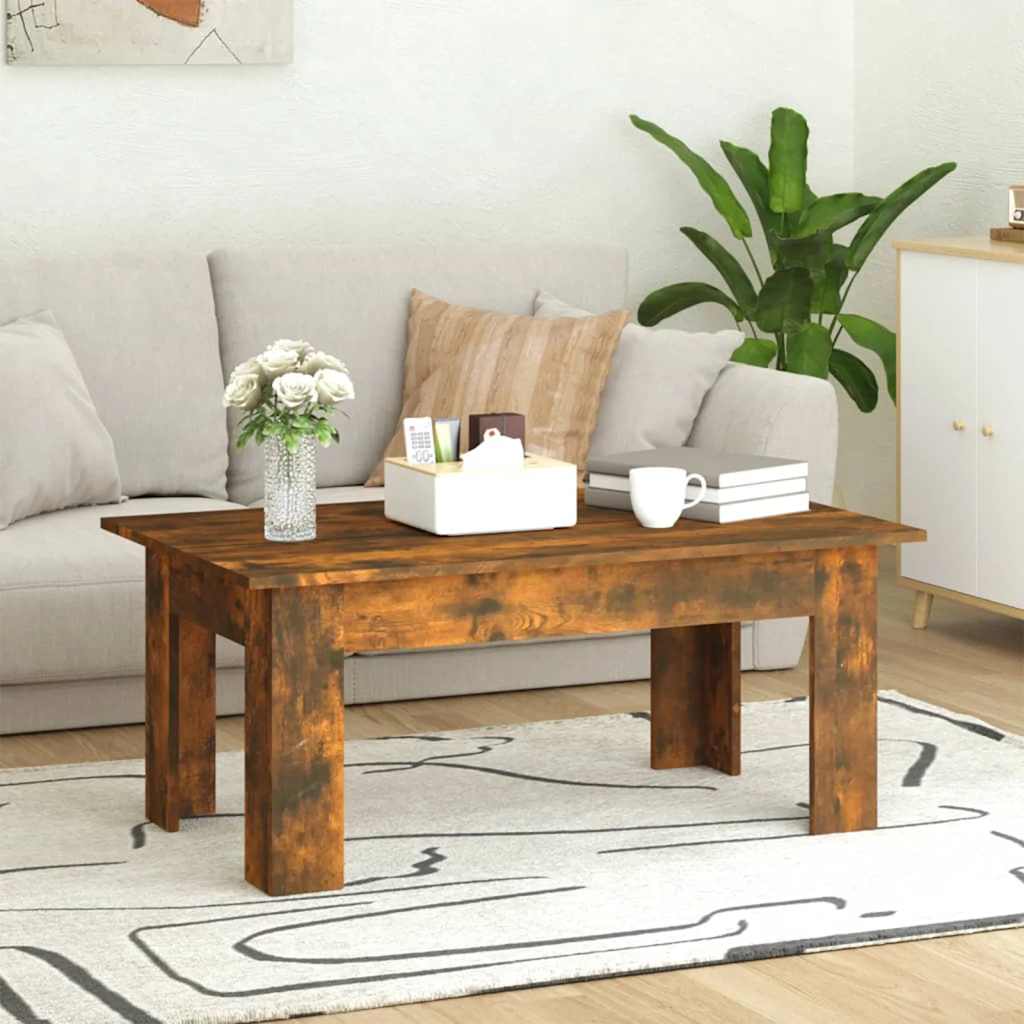 Mesa de centro 100x60x42cm derivados de madeira cinzento sonoma
