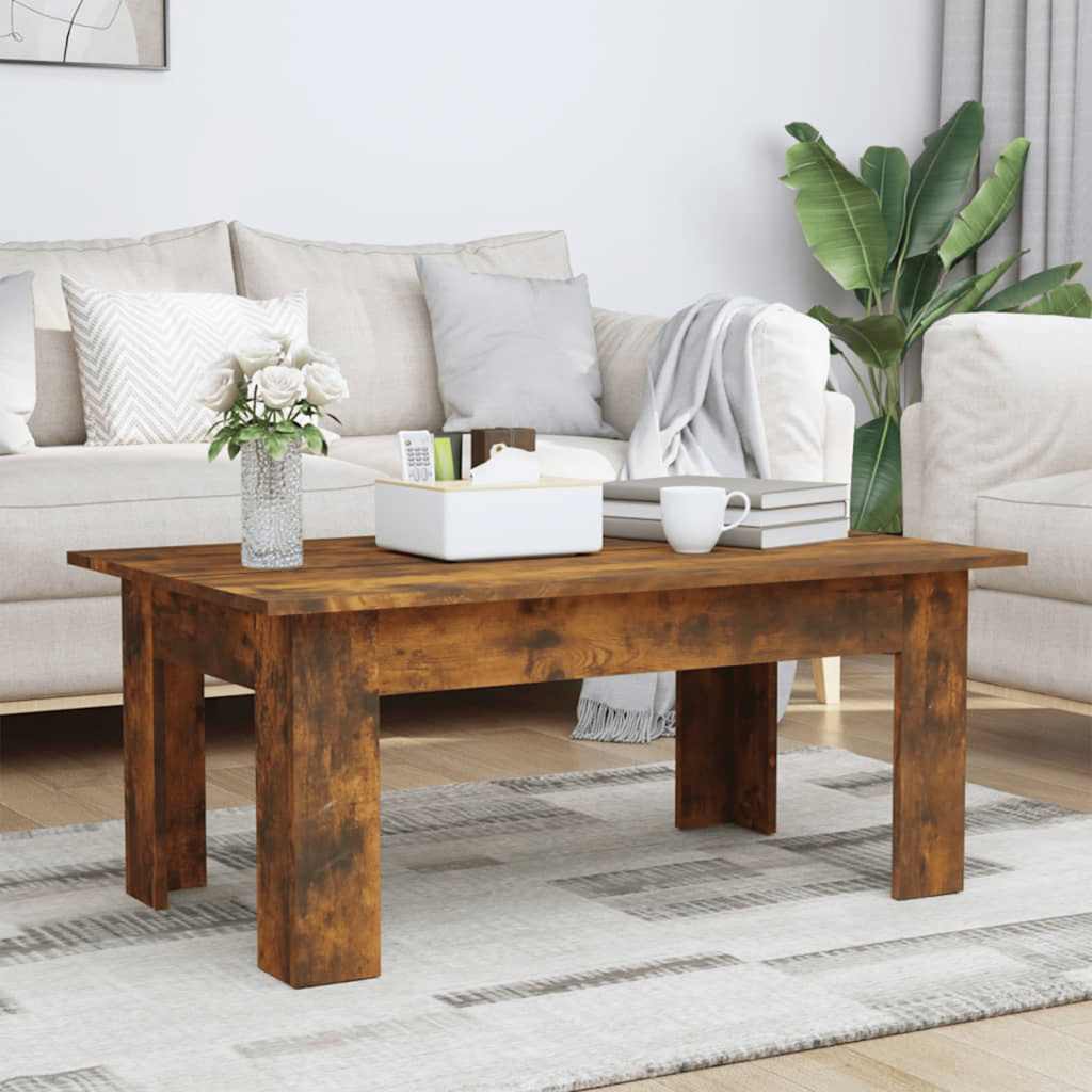 Mesa de centro 100x60x42cm derivados de madeira cinzento sonoma