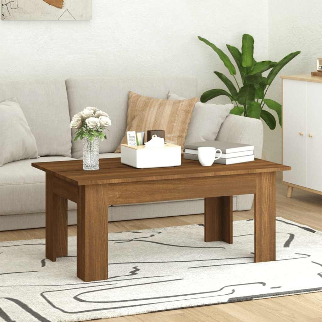 Mesa de centro 100x60x42cm derivados de madeira cinzento sonoma