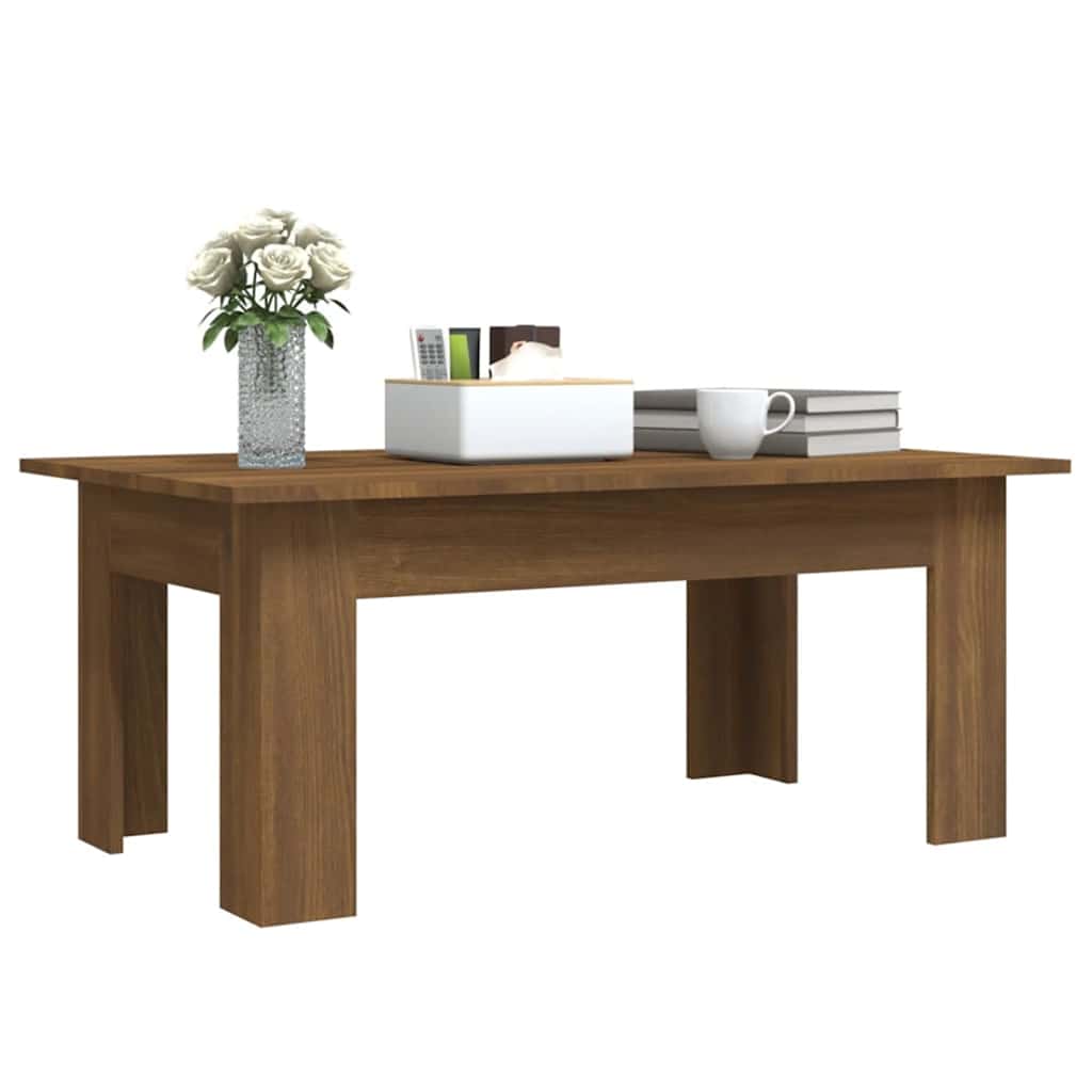 Mesa de centro 100x60x42cm derivados de madeira cinzento sonoma