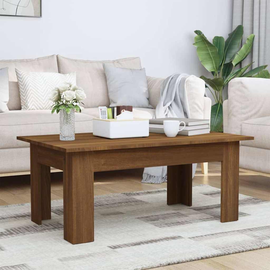 Mesa de centro 100x60x42cm derivados de madeira cinzento sonoma