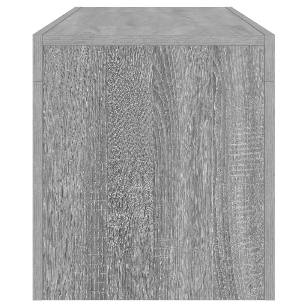 Móvel de TV com luzes LED 120x35x40 cm cinzento sonoma