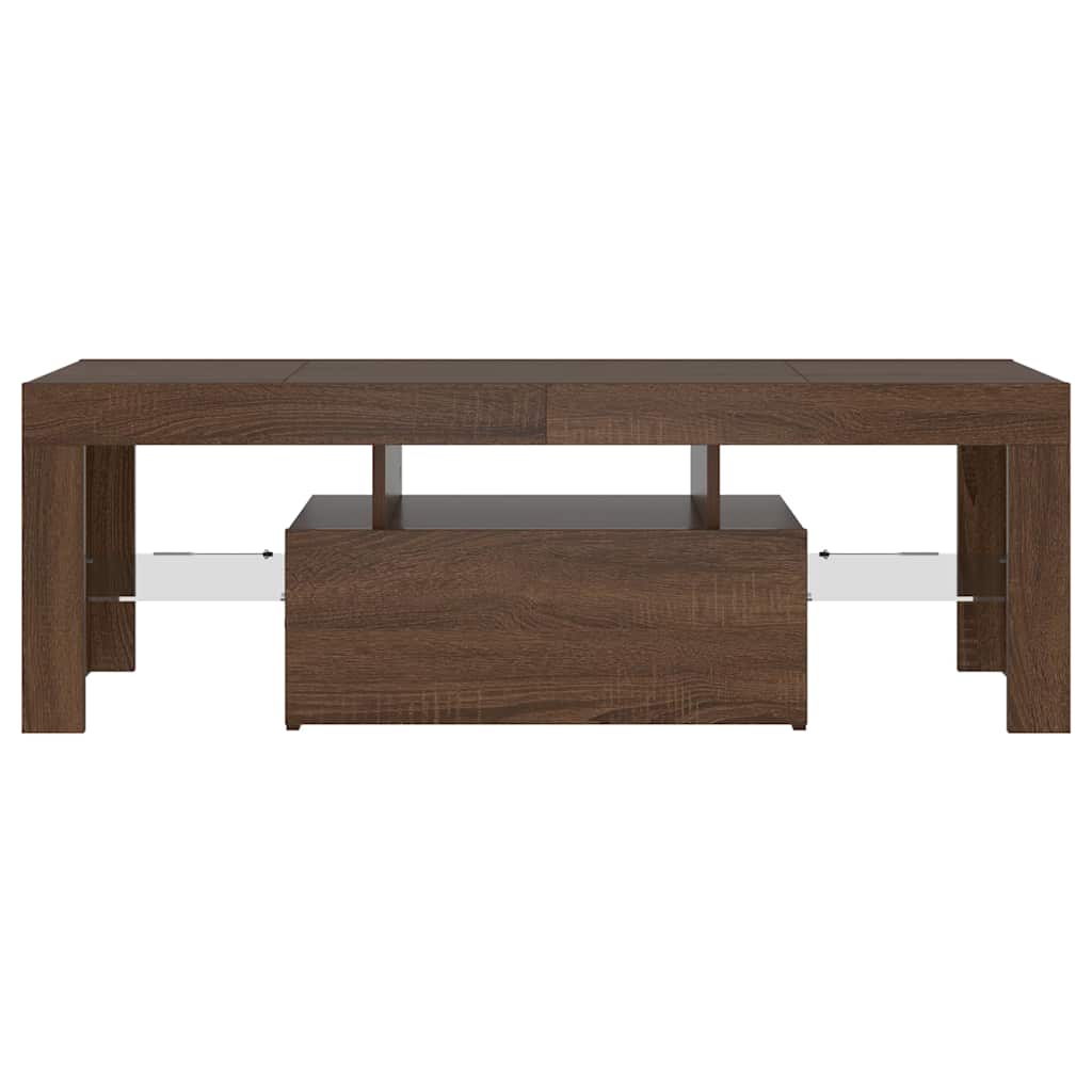 Móvel de TV com luzes LED 120x35x40 cm cinzento sonoma