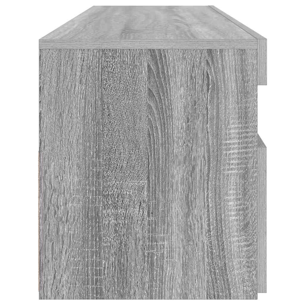 Móvel de TV com luzes LED 90x35x40 cm cinzento sonoma