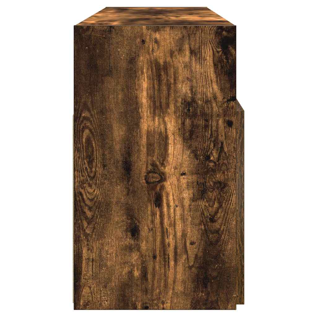 Móvel de TV com luzes LED 120x30x50 cm sonoma cinzento