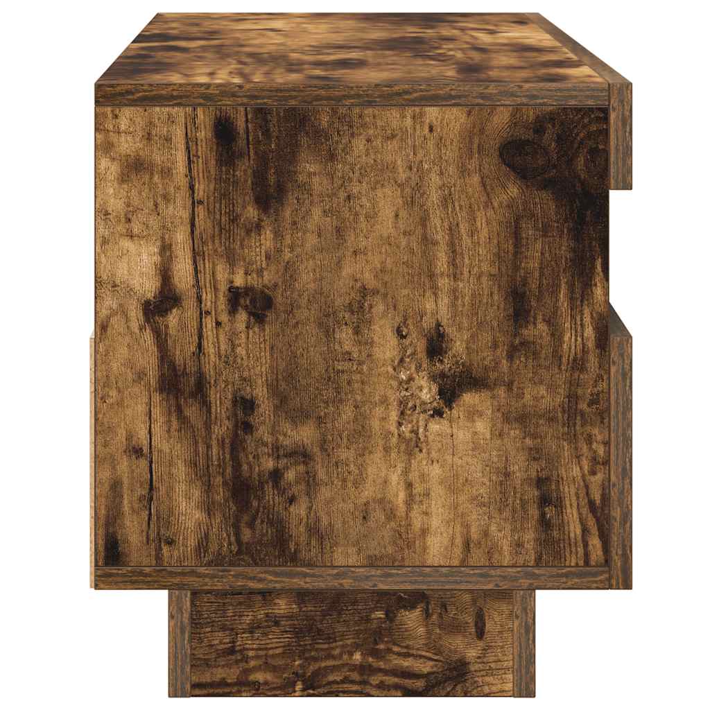 Móvel de TV com luzes LED 80x35x40 cm sonoma cinzento