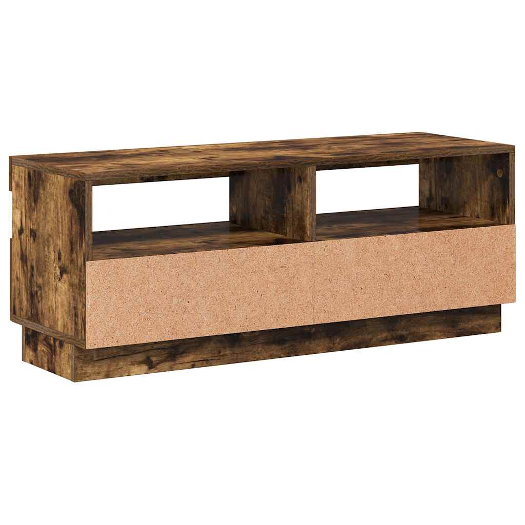 Móvel de TV com luzes LED 80x35x40 cm sonoma cinzento