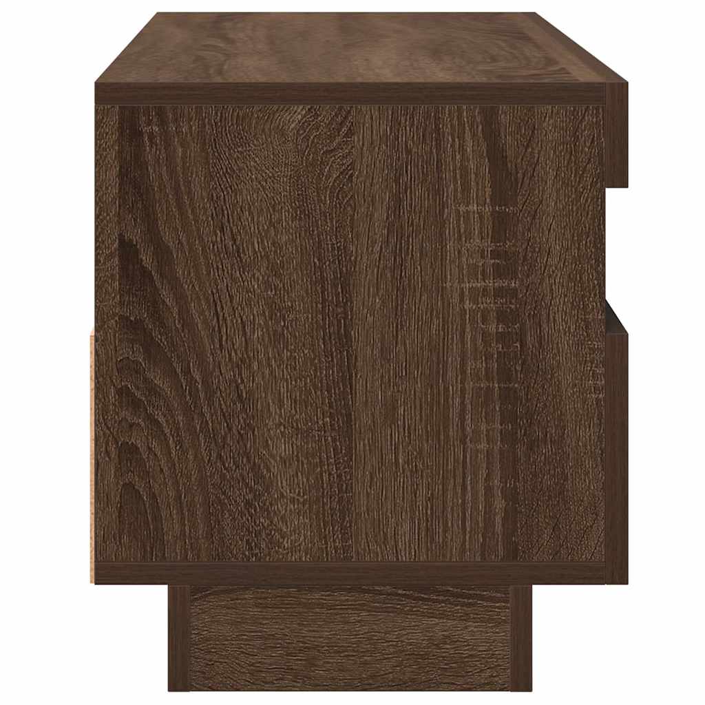 Móvel de TV com luzes LED 80x35x40 cm sonoma cinzento