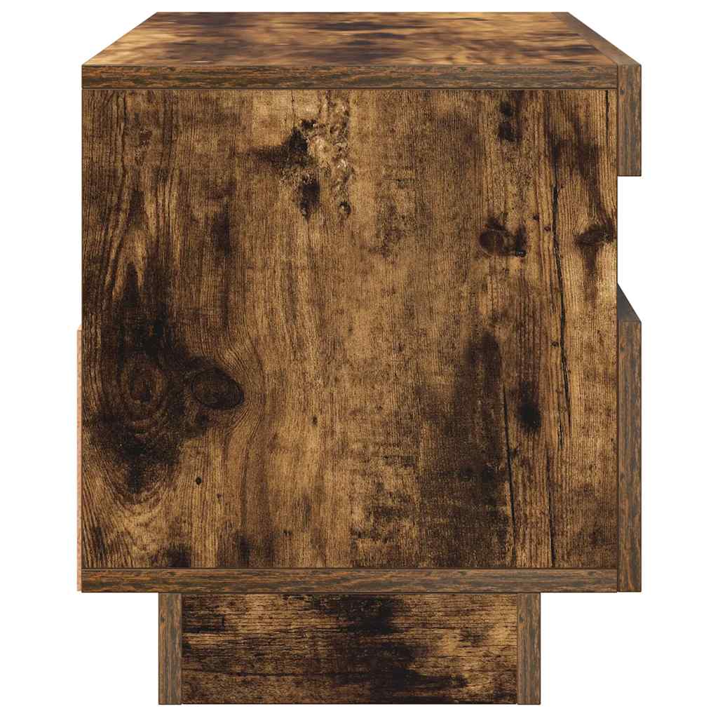 Móvel de TV com luzes LED 80x35x40 cm sonoma cinzento