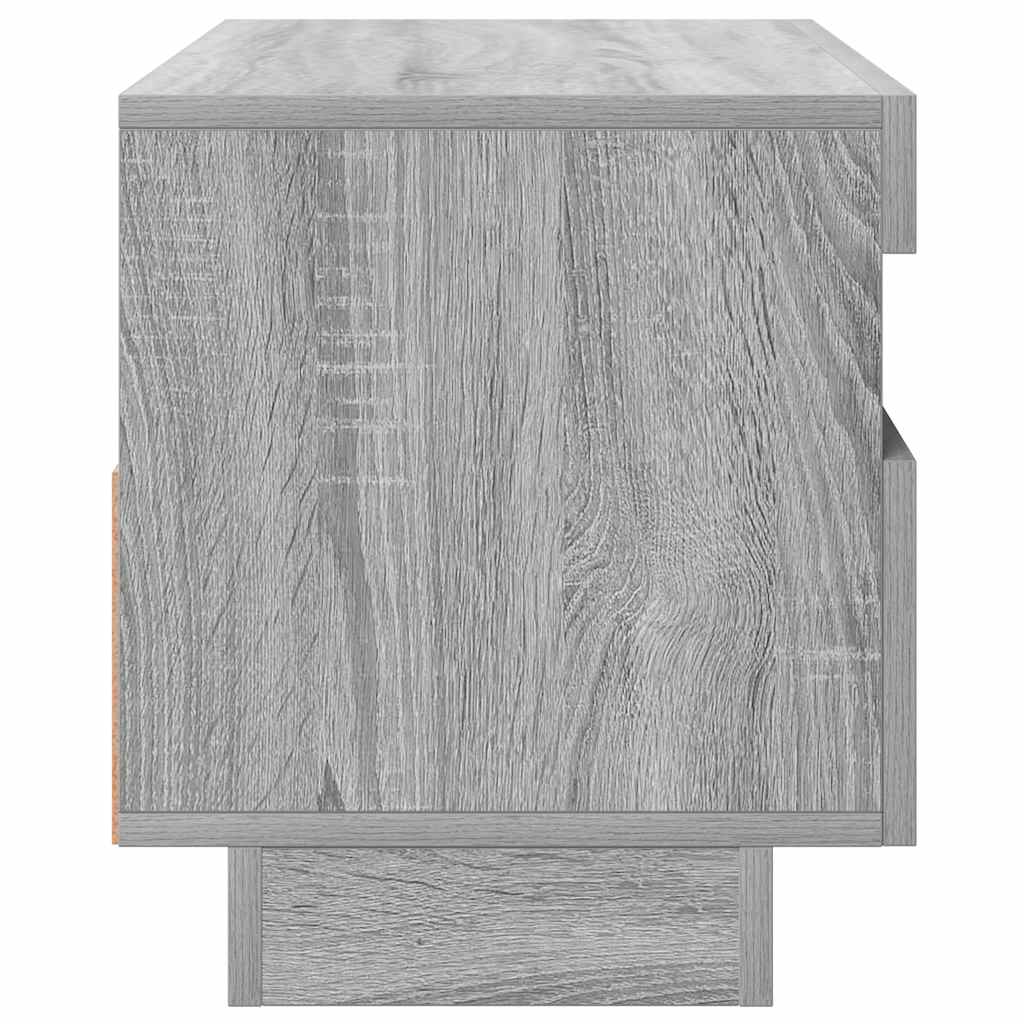 Móvel de TV com luzes LED 80x35x40 cm sonoma cinzento