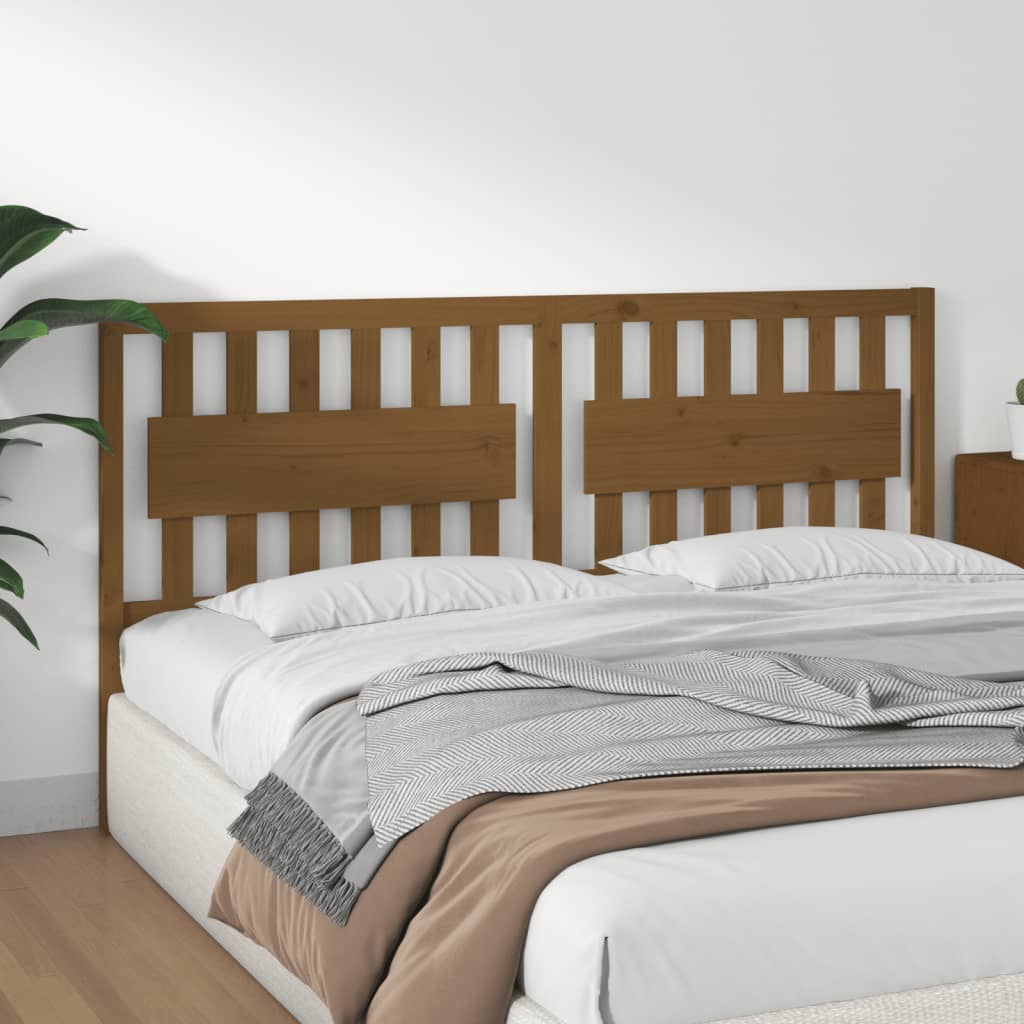 Cabeceira de cama 155,5x4x100 cm madeira de pinho maciça branco