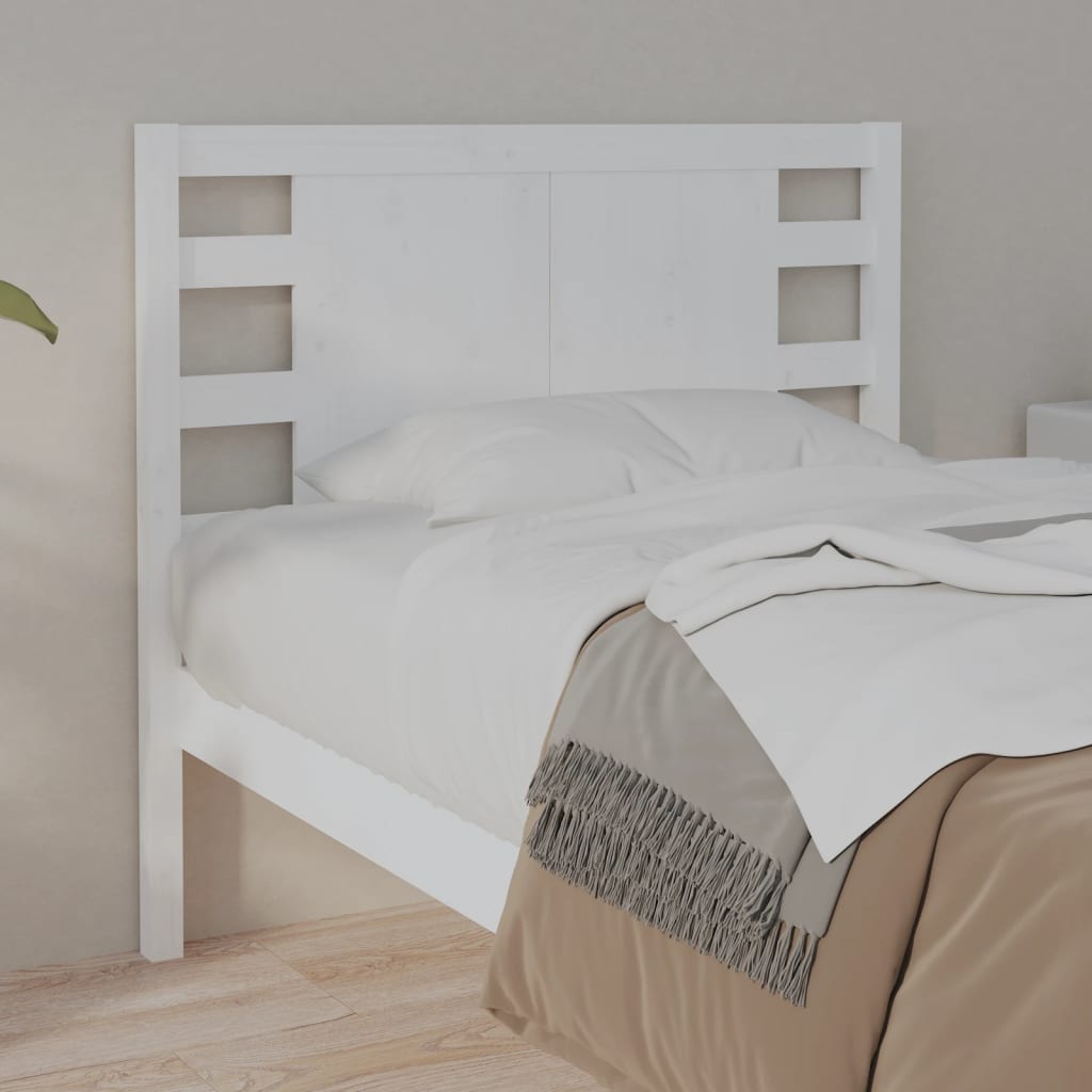 Cabeceira de cama 141x4x100 cm pinho maciço branco