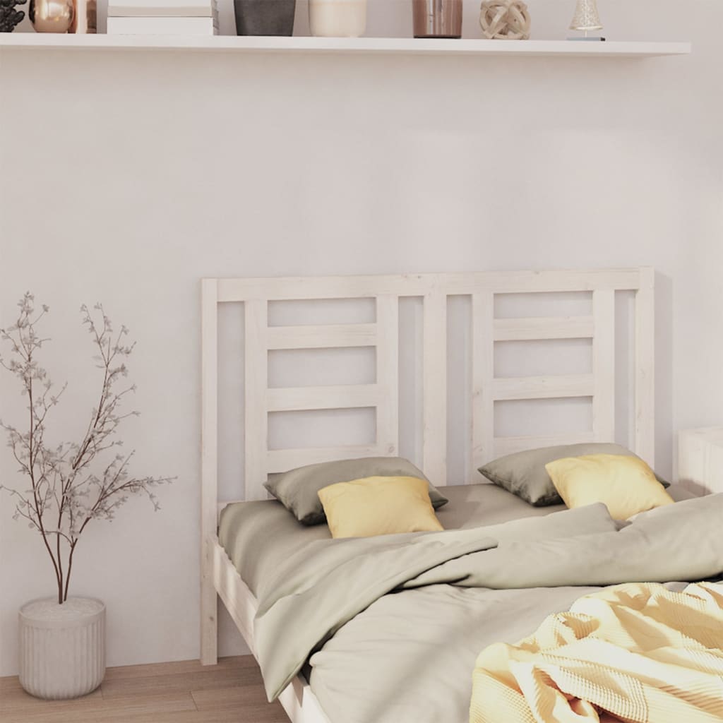 Cabeceira de cama 186x4x100 cm pinho maciço branco