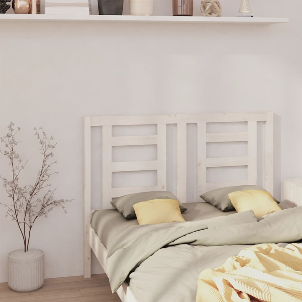 Cabeceira de cama 186x4x100 cm pinho maciço branco