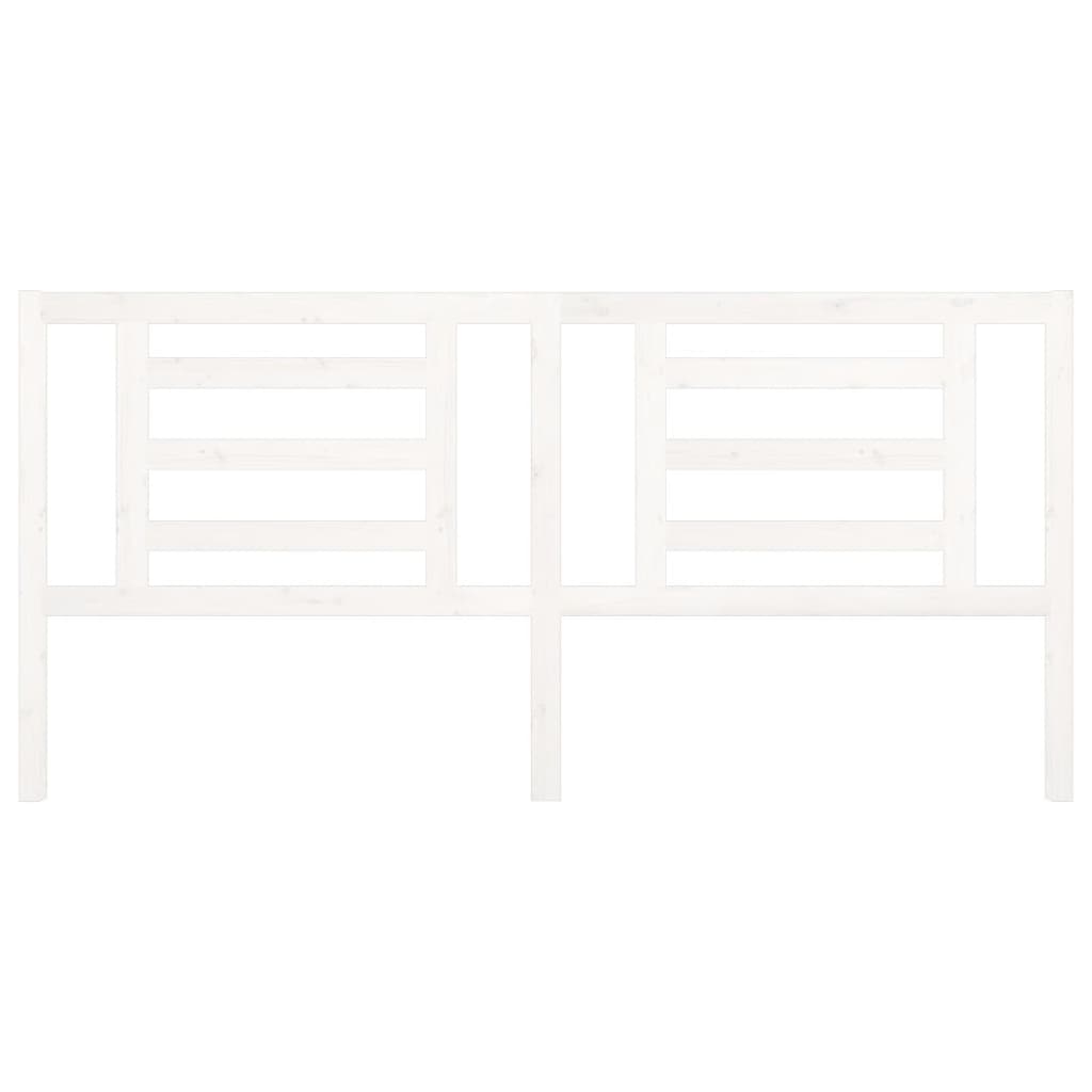 Cabeceira de cama 186x4x100 cm pinho maciço branco