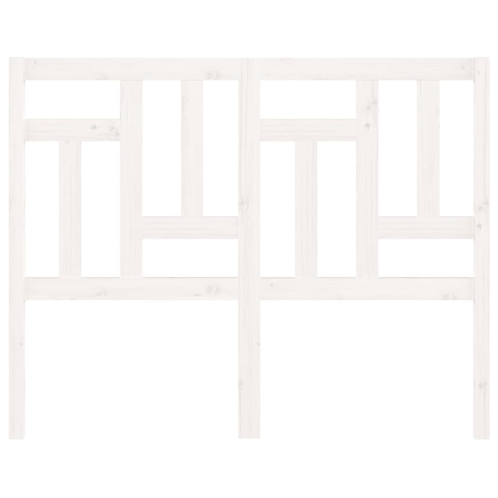 Cabeceira de cama 145,5x4x100 cm madeira de pinho maciça branco