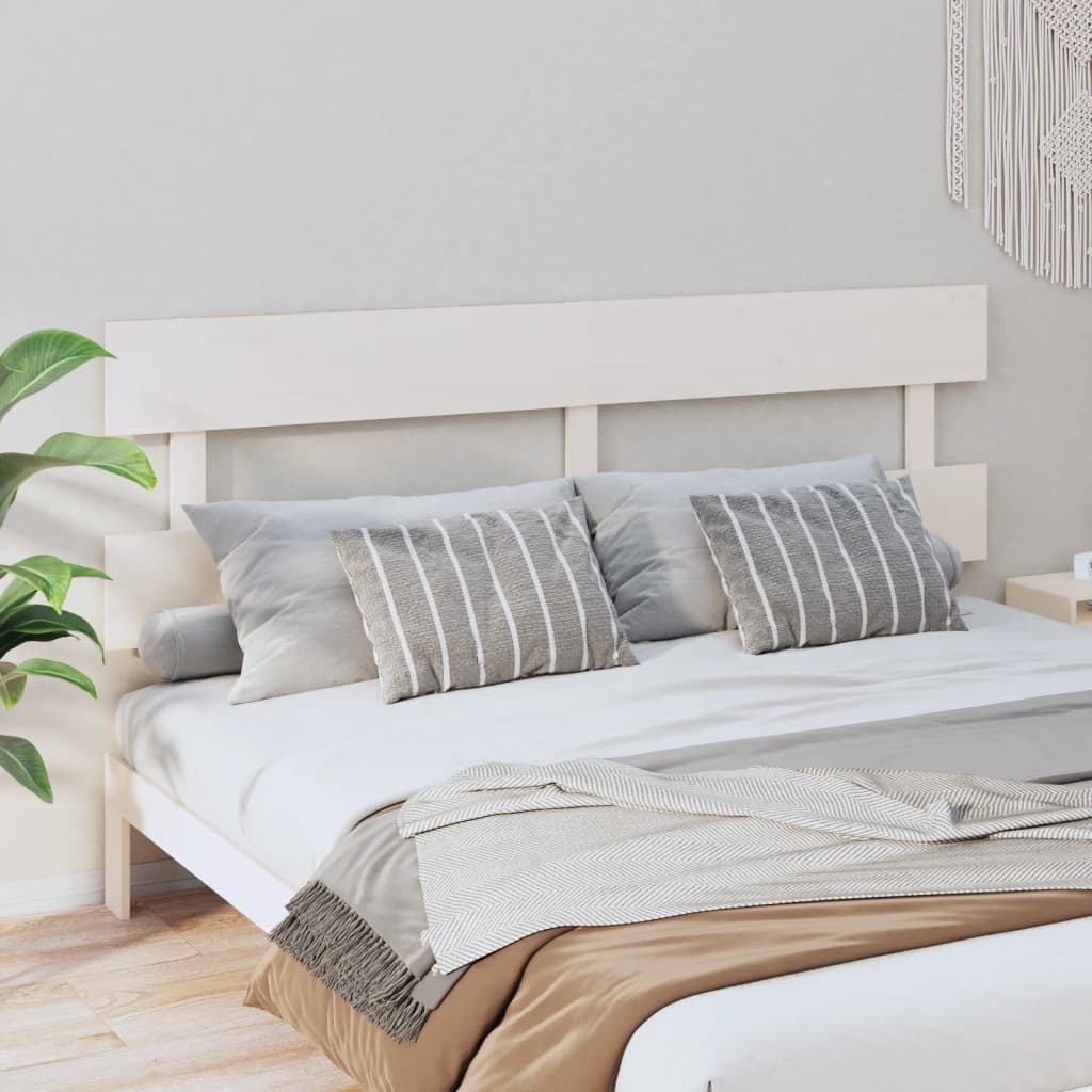Cabeceira de cama 164x3x81 cm pinho maciço branco