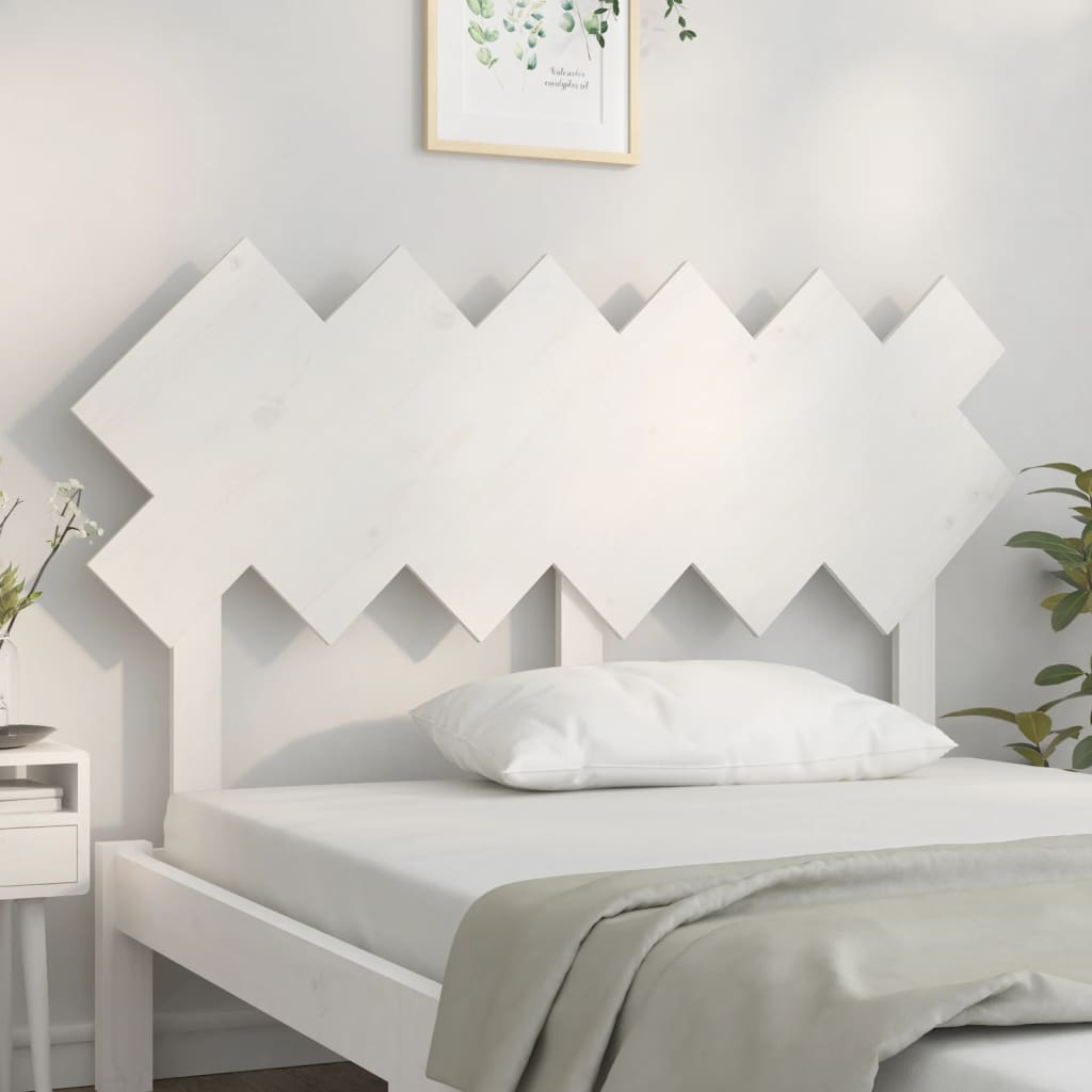 Cabeceira de cama 178x3x80,5 cm pinho maciço branco