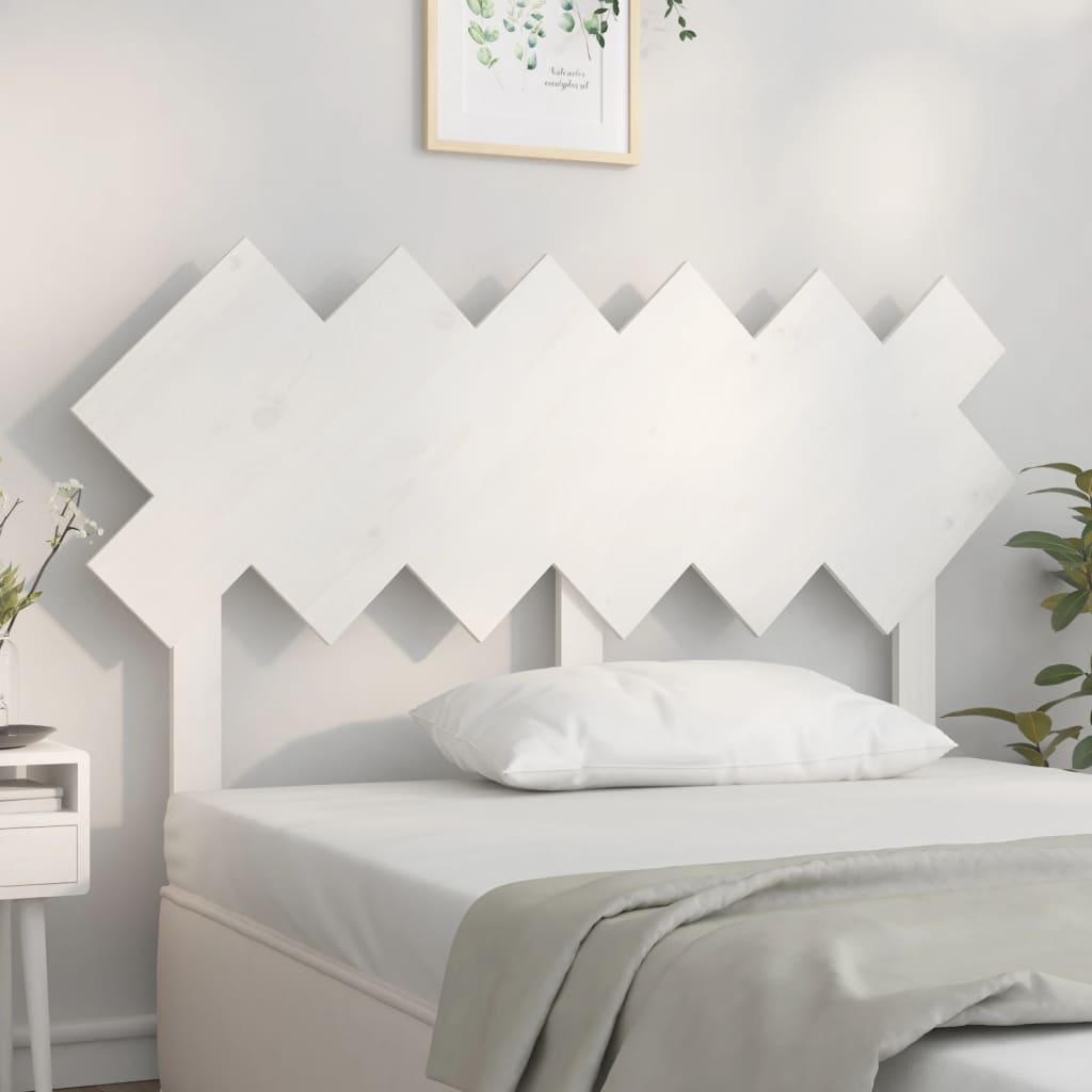 Cabeceira de cama 178x3x80,5 cm pinho maciço branco