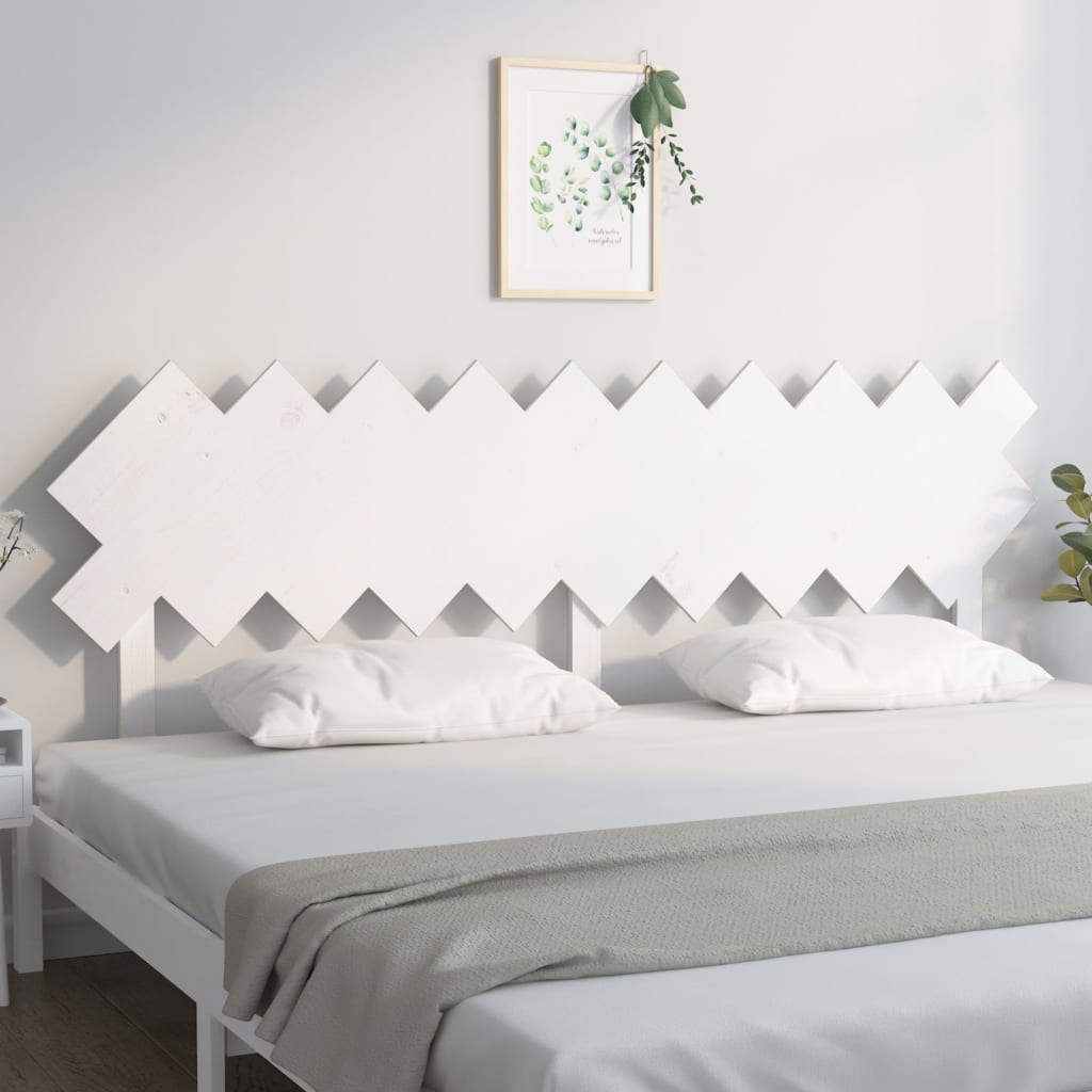 Cabeceira de cama 178x3x80,5 cm pinho maciço branco