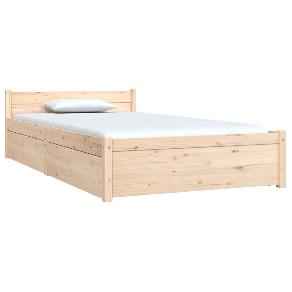 Estrutura cama com gavetas 90x190 cm Single branco