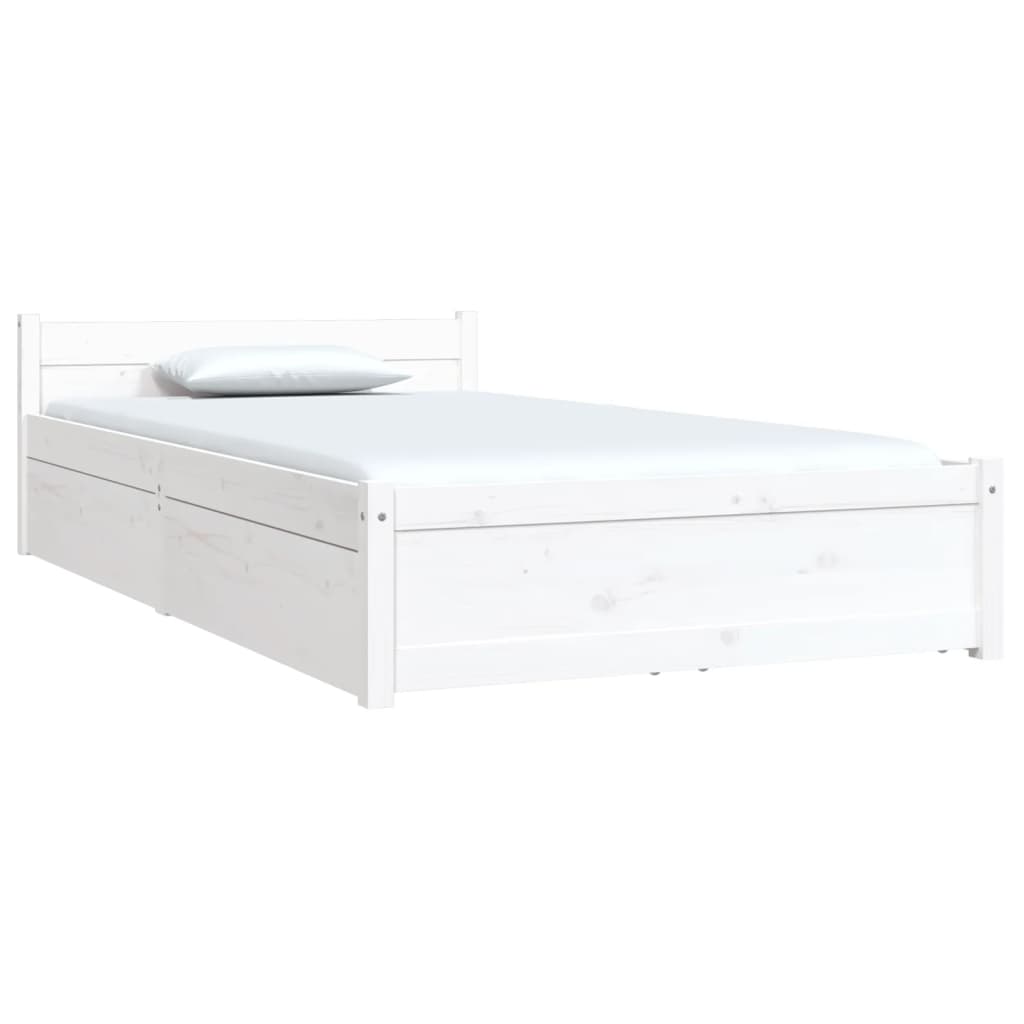 Estrutura de cama c/ gavetas 90x200 cm branco