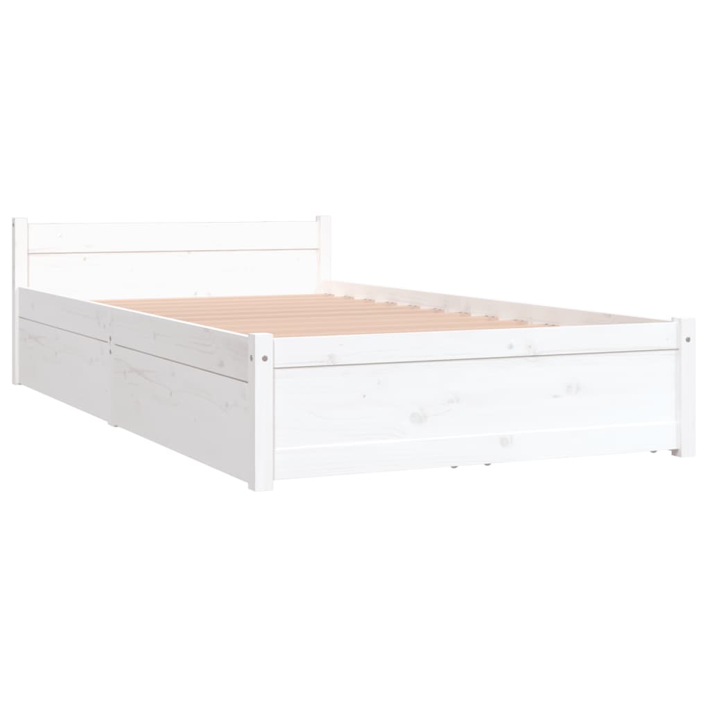 Estrutura de cama c/ gavetas 90x200 cm branco