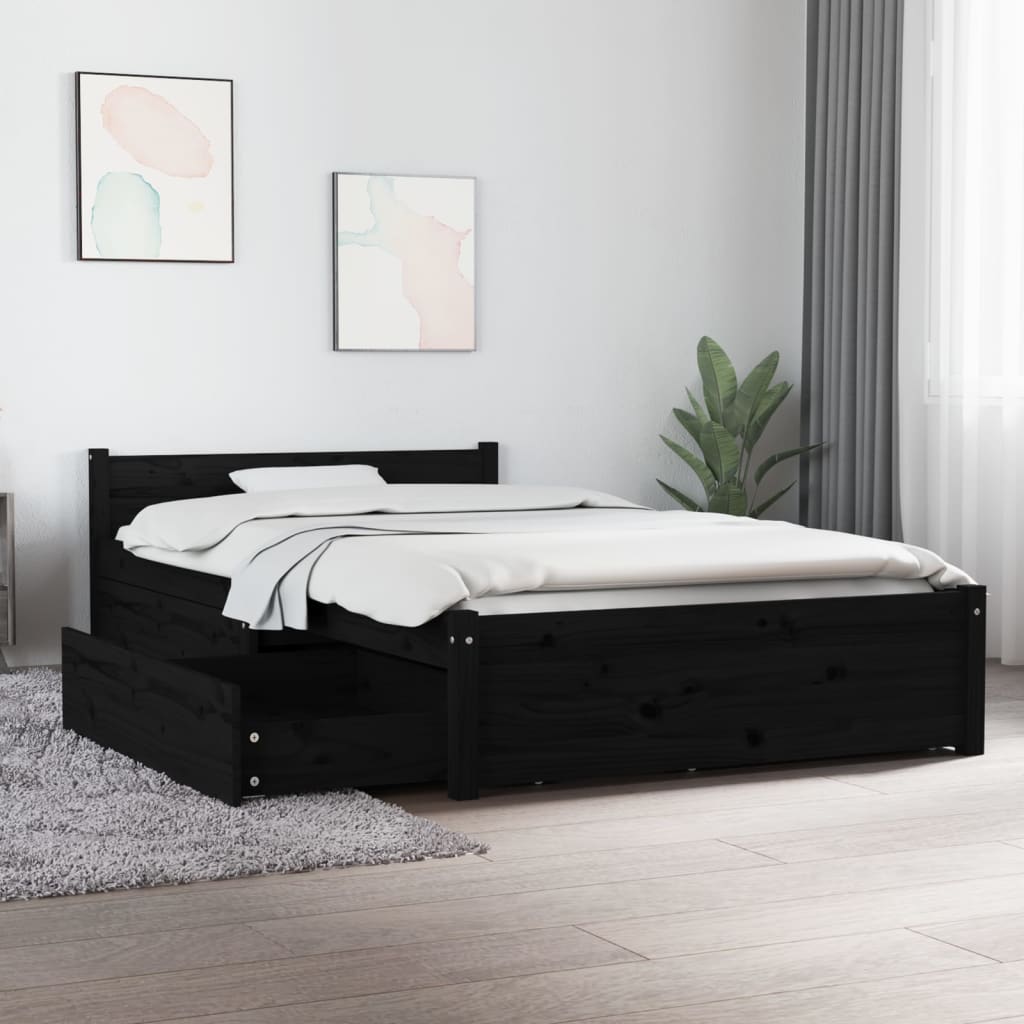 Estrutura de cama c/ gavetas 90x200 cm branco